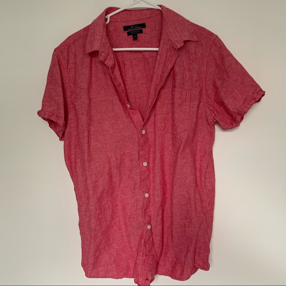 Marc Anthony Linen Blend Button Up